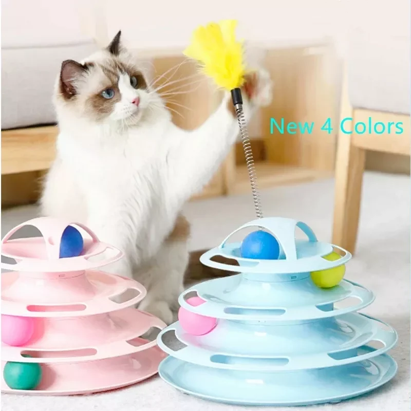 NEW2022 3/4 Levels Pet Cat Tower Cat Toy Tumbler Training Amusement Plate Kitten Tower Tracks Disc Cat Intelligence Pet Toy 
NEW2022 3/4 Levels Pet Cat Tower Cat Toy Tumbler Training Amusement Plate Kitten Tower Tracks Disc Cat Intelligence Pet Toy