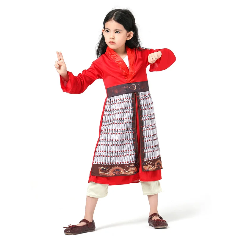 Children's live-action movie Mulan character modeling role-playing costumes Halloween costumes
Children's live-action movie Mulan character modeling role-playing costumes Halloween costumes