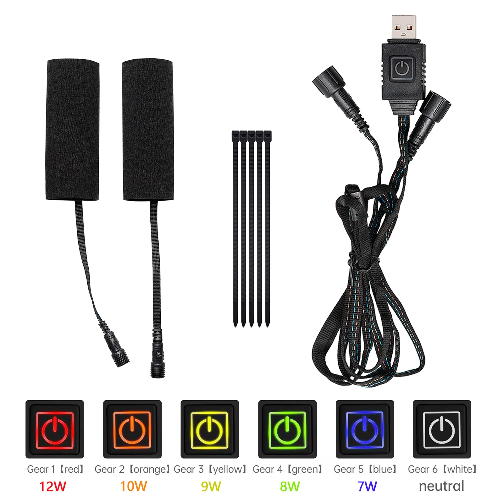 5 В мотоциклетные ручки с подогревом USB 6 подогрев шестерен электрическая ручка