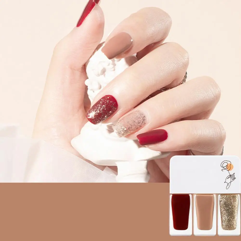 3Pcs/Set Manicure Color Polish Exquisite Quick Dry Nail Polish Gel Persistent Effect Tearable Nail Polish Gel
3Pcs/Set Manicure Color Polish Exquisite Quick Dry Nail Polish Gel Persistent Effect Tearable Nail Polish Gel