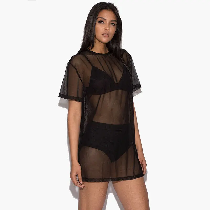 Sexy Summer Women Mesh Mini Dress Female Holiday O Collar Party Ladies Casual Dress Black Lace Dress Swimwear Cover Up
Sexy Summer Women Mesh Mini Dress Female Holiday O Collar Party Ladies Casual Dress Black Lace Dress Swimwear Cover Up