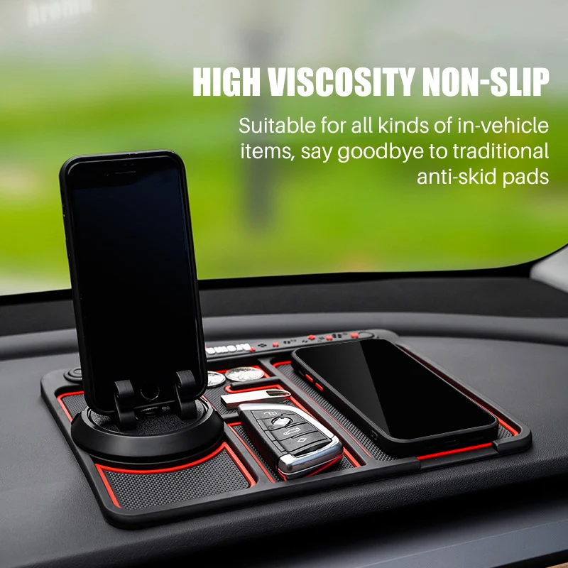 Car Interior 4 In 1 Car Anti-Slip Mat Silicone Dashboard Sticky Phone Holder Mat Mobile Phone Bracket Navigation Storage Cushion
Car Interior 4 In 1 Car Anti-Slip Mat Silicone Dashboard Sticky Phone Holder Mat Mobile Phone Bracket Navigation Storage Cushion