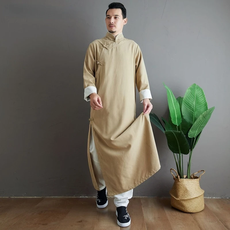 

Cotton Wing Chun Ye Wen Robe Wudang Taoist Shaolin Monk Kung Fu Suit Tai Chi Suit Martial Arts Suit Chinese Style Anti-Pilling