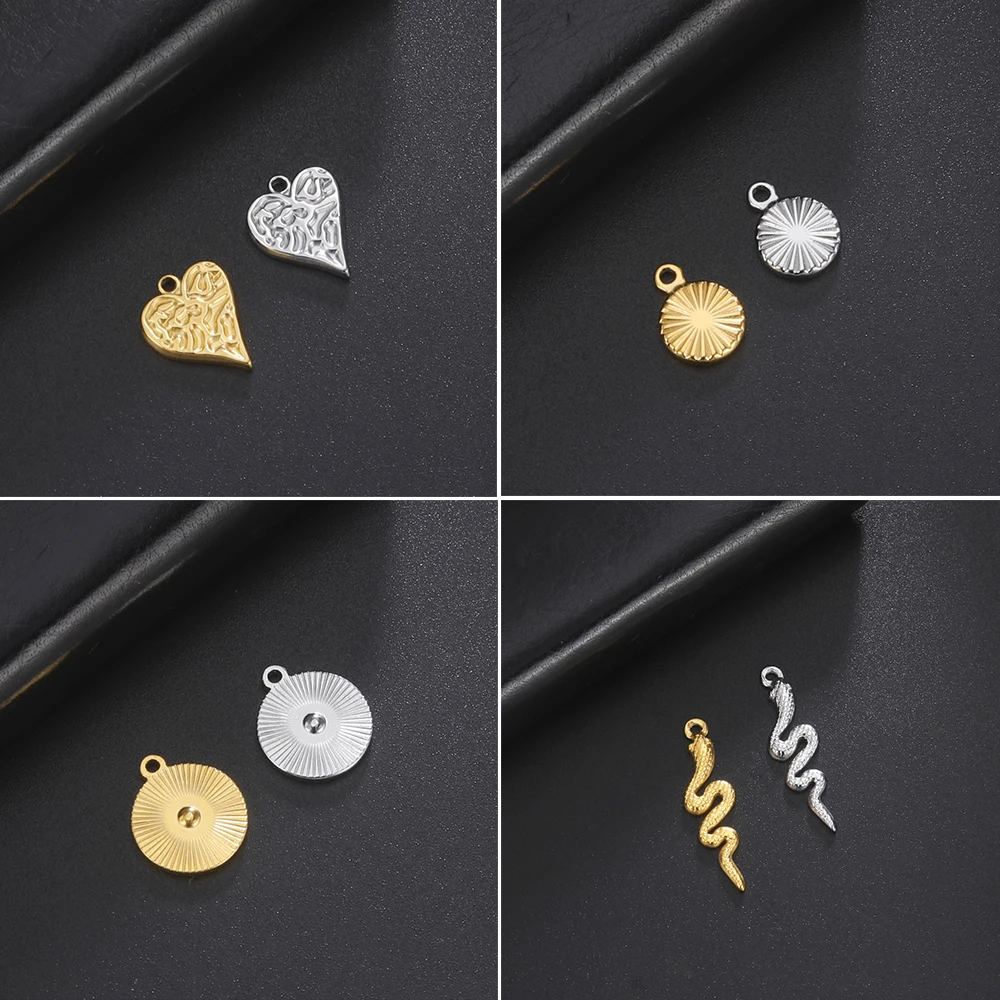 5pcs/Lot Wholesale Stainless Steel Snake Charms Love Hearts Pendants Accessories Supplies Diy Handmade Women Jewelry Findings
5pcs/Lot Wholesale Stainless Steel Snake Charms Love Hearts Pendants Accessories Supplies Diy Handmade Women Jewelry Findings