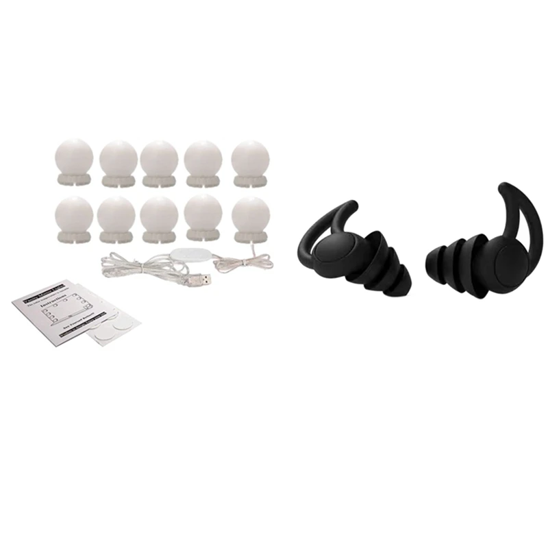 Hollywood Style LED Mirror Light Makeup Mirror 10 Bulbs Kit with 1 Pair of Comfortable Cone-Shaped Noise-Proof Earplugs
Hollywood Style LED Mirror Light Makeup Mirror 10 Bulbs Kit with 1 Pair of Comfortable Cone-Shaped Noise-Proof Earplugs