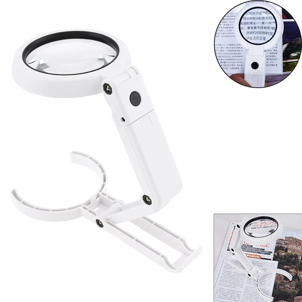 Складная лупа 11X ABS + акриловая оптическая линза, Настольный Многофункциональный складной перезаряжаемый с 8 Светодиодный светильник для чт...
Складная лупа 11X ABS + акриловая оптическая линза, Настольный Многофункциональный складной перезаряжаемый с 8 Светодиодный светильник для чт...