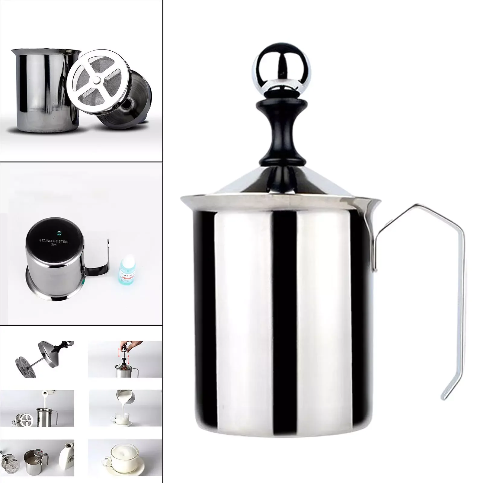 Handheld Manual Milk Frother Cappuccino Milk Creamer Coffee Foamer Hand Pump Milk Foamer for Milk Cappuccino Coffee
Handheld Manual Milk Frother Cappuccino Milk Creamer Coffee Foamer Hand Pump Milk Foamer for Milk Cappuccino Coffee