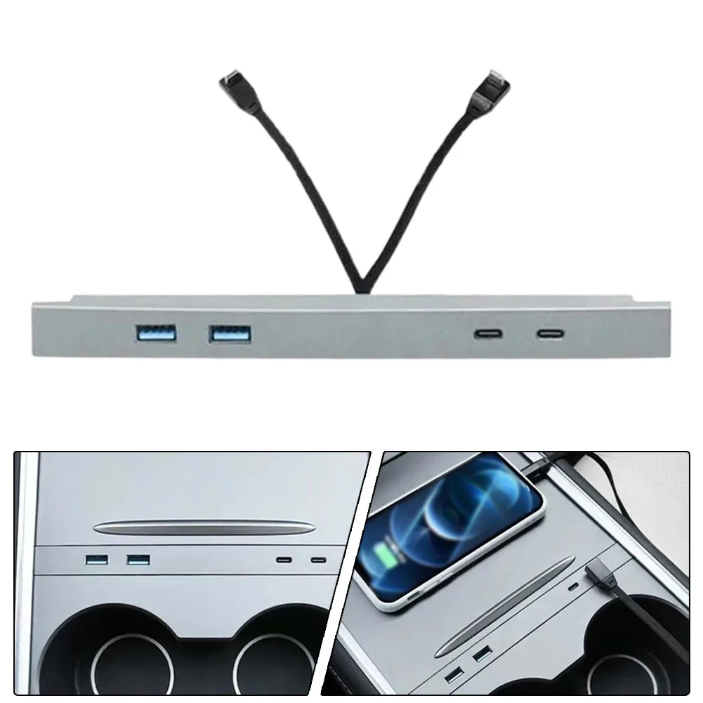 27W Fast Charging USB Docking Station 4-in-1 USB Splitter Extension For Tesla Model 3/Y USB Hub 2021-2023 Center Console
27W Fast Charging USB Docking Station 4-in-1 USB Splitter Extension For Tesla Model 3/Y USB Hub 2021-2023 Center Console