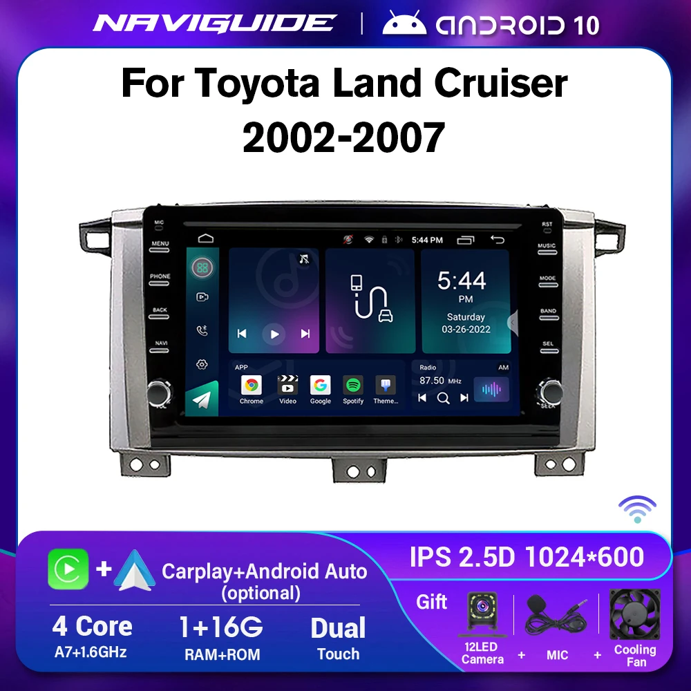 Мультимедийная Автомагнитола 2DIN Android 10,0 для Toyota Land Cruiser LC 100 2002-2007 MT, Bluetooth-плеер, GPS-навигация, автомобильные радиоприемники
Мультимедийная Автомагнитола 2DIN Android 10,0 для Toyota Land Cruiser LC 100 2002-2007 MT, Bluetooth-плеер, GPS-навигация, автомобильные радиоприемники