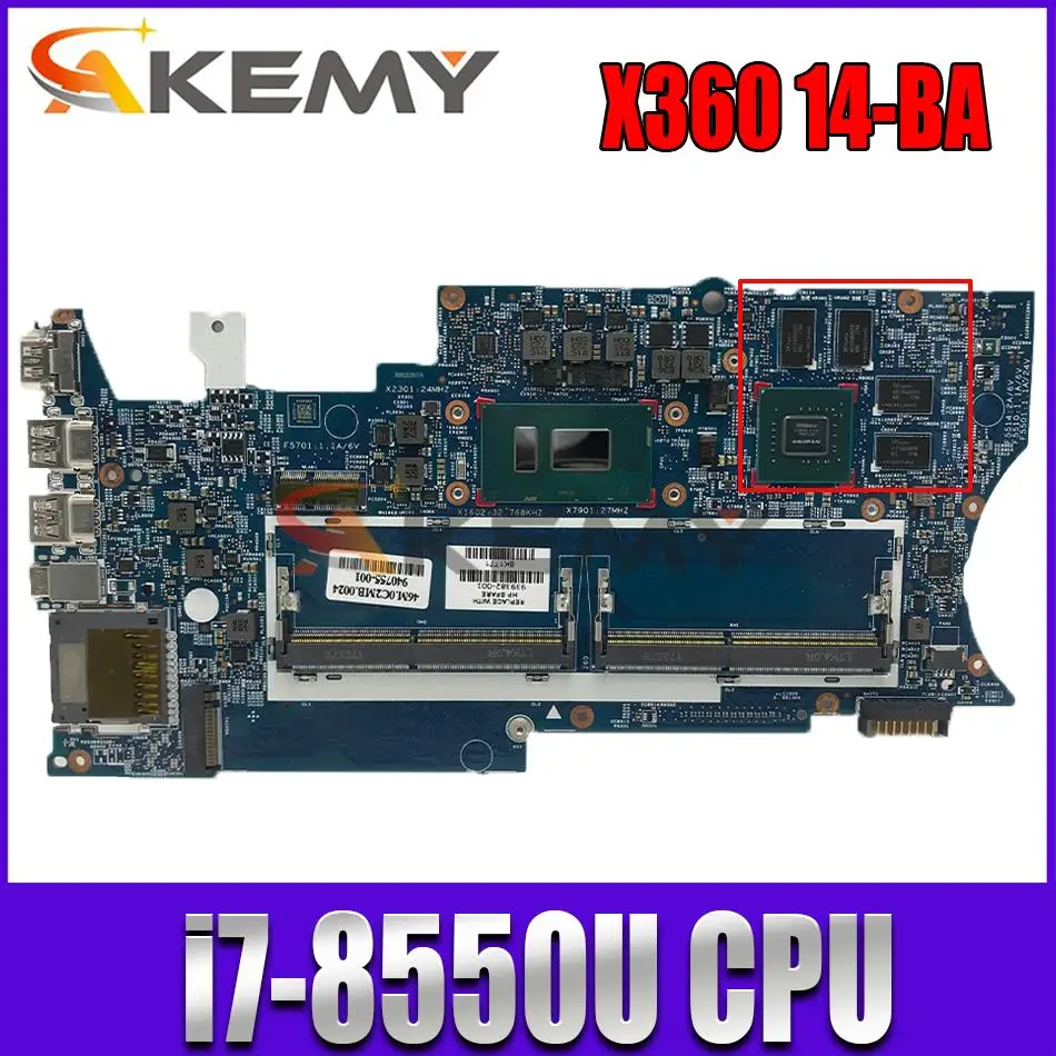 Оригинал для HP X360 14-BA 448.OBZ09.0011 I7 -8550 CPU SR3LC автономная материнская плата 939382-001 940MX
Оригинал для HP X360 14-BA 448.OBZ09.0011 I7 -8550 CPU SR3LC автономная материнская плата 939382-001 940MX