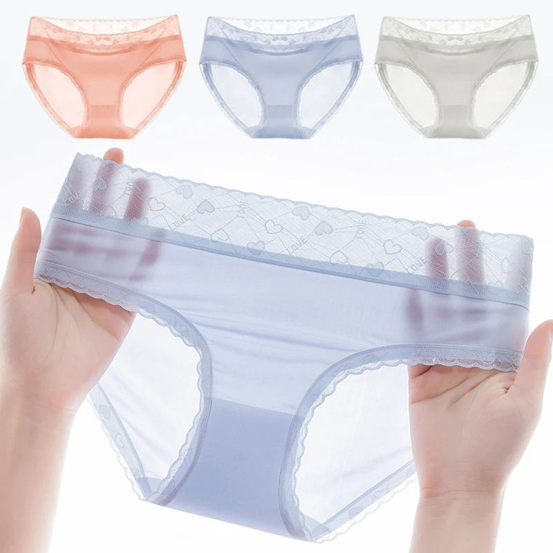 1Pc Women Lace Panties Heart Embroidery Mid Waist Breathable Cotton Triangle Briefs Transparent Thin Sexy Lingerie 
1Pc Women Lace Panties Heart Embroidery Mid Waist Breathable Cotton Triangle Briefs Transparent Thin Sexy Lingerie