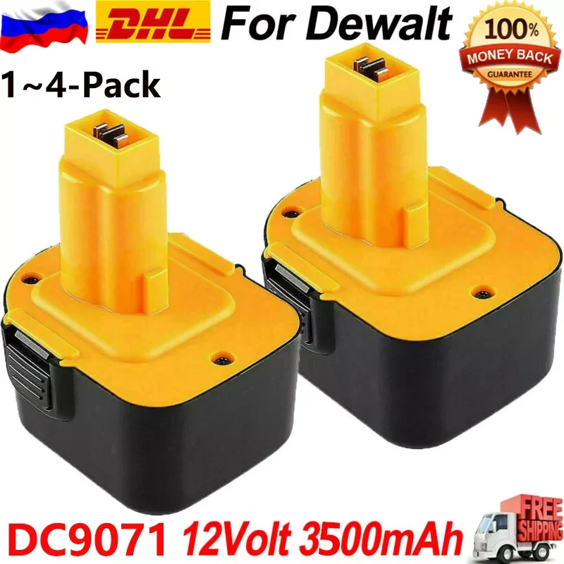 1~4-Pack DC9071 12V 3.5AH Battery for De-Walt DW9071 DW9072 DW953 DW965 DE9074 Compatible with de-walt tools 12v battery
1~4-Pack DC9071 12V 3.5AH Battery for De-Walt DW9071 DW9072 DW953 DW965 DE9074 Compatible with de-walt tools 12v battery