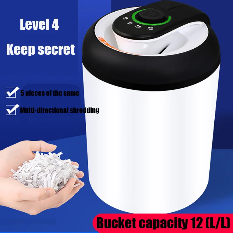 12L Waste Paper Shredder Home Office Portable Granular Electric shredder Paper Scraps 4-level Mini A4 Data Desktop
12L Waste Paper Shredder Home Office Portable Granular Electric shredder Paper Scraps 4-level Mini A4 Data Desktop