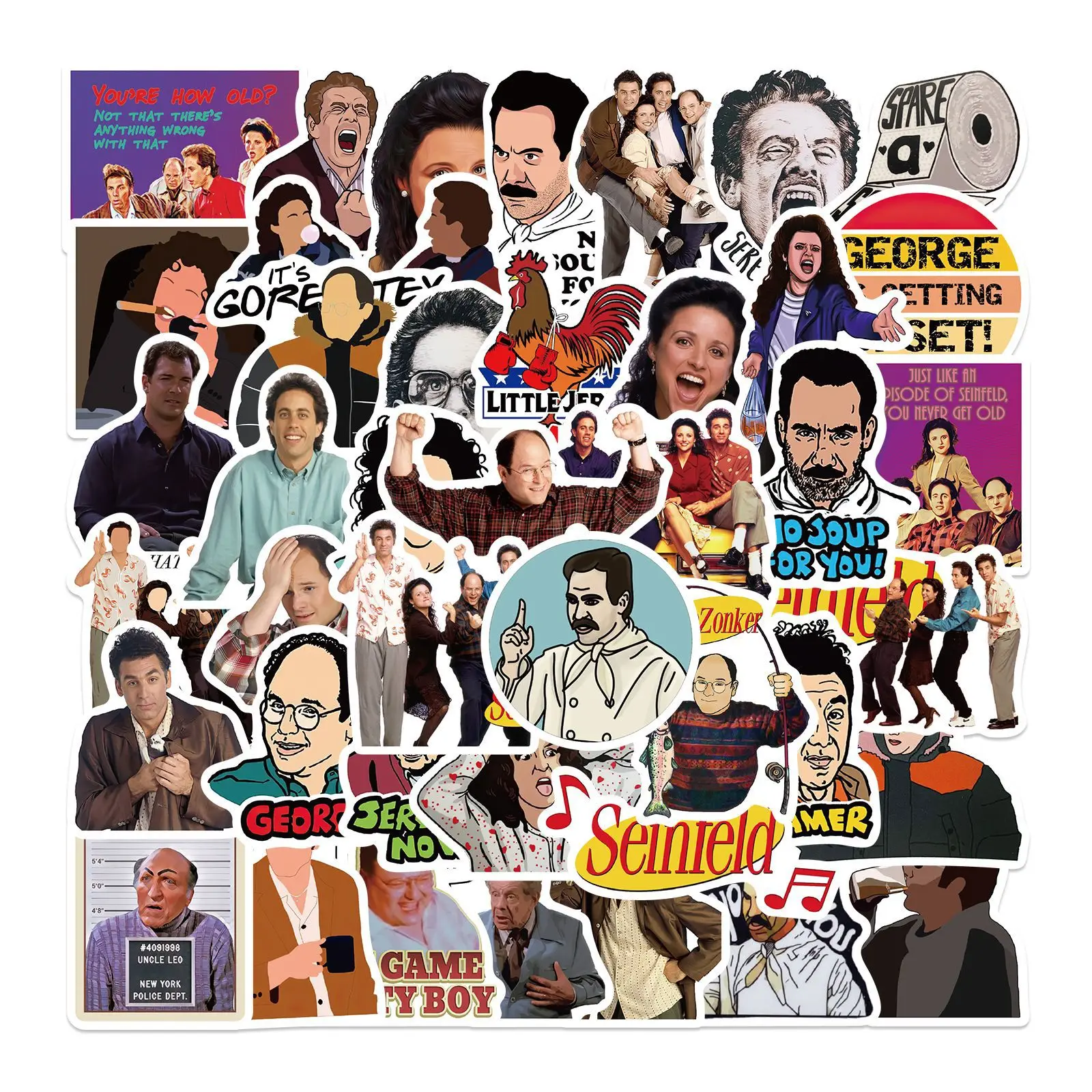 50PCS Comedy TV Series Funny Seinfeld Stickers DIY Car Bike Travel Luggage Laptop Classic Toy Graffiti Sticker Decal Kid Toys
50PCS Comedy TV Series Funny Seinfeld Stickers DIY Car Bike Travel Luggage Laptop Classic Toy Graffiti Sticker Decal Kid Toys