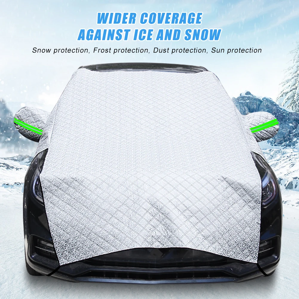 Universal Car Cover Sunshade Cover Outdoor Snow Shield Half Protection Cover Sunshade Waterproof Dustproof For SUV Sedan
Universal Car Cover Sunshade Cover Outdoor Snow Shield Half Protection Cover Sunshade Waterproof Dustproof For SUV Sedan
