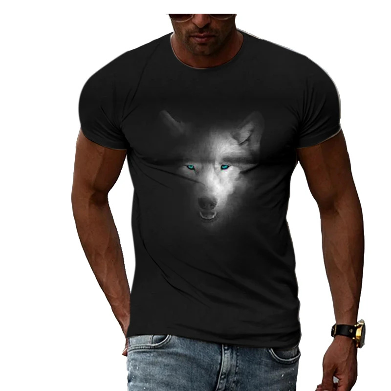 3d Retro Animal Coyote Men's T-Shirt Summer Comfortable Casual Street O Collar Short-Sleeved Plus Size Top 
3d Retro Animal Coyote Men's T-Shirt Summer Comfortable Casual Street O Collar Short-Sleeved Plus Size Top