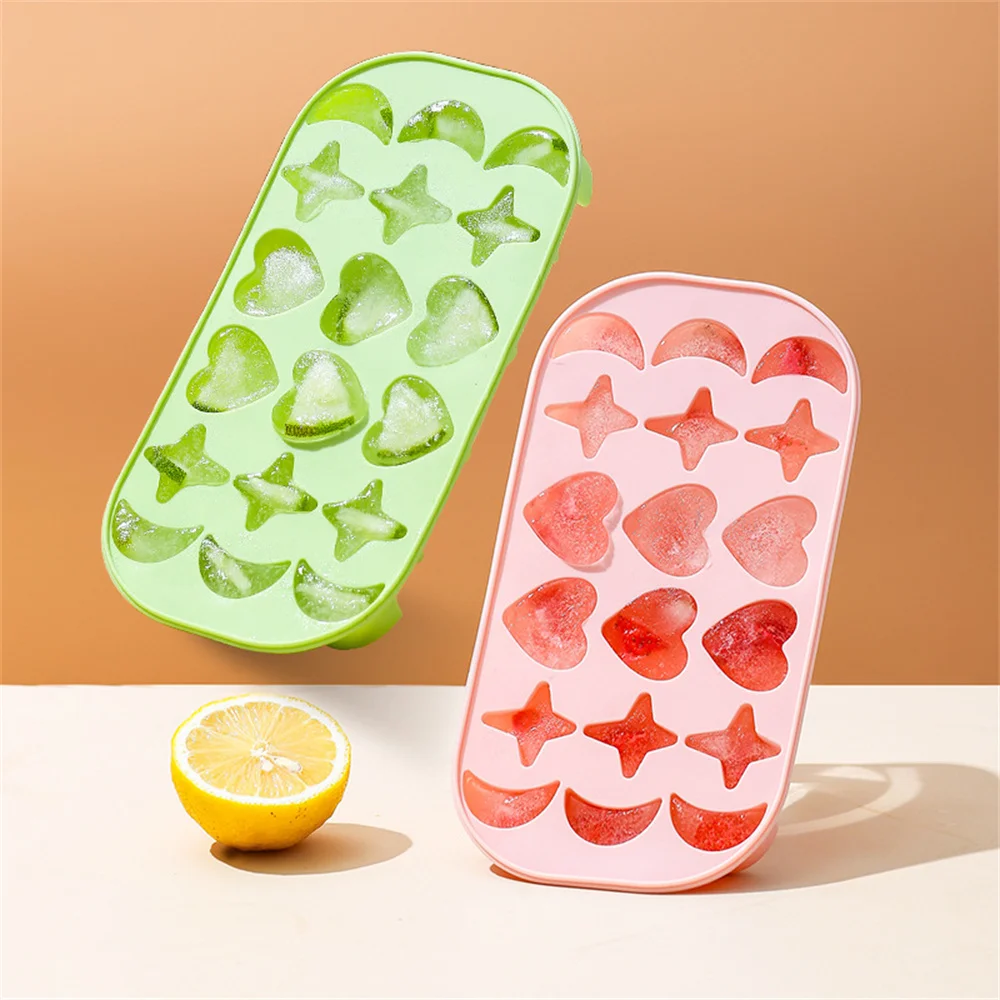 18 Holes Moon Heart Silicone Ice Mold with Lid DIY 3D Stars Ice Tray Ice Cube Maker Juice Drink Whiskey Cocktails Kitchen Mold
18 Holes Moon Heart Silicone Ice Mold with Lid DIY 3D Stars Ice Tray Ice Cube Maker Juice Drink Whiskey Cocktails Kitchen Mold
