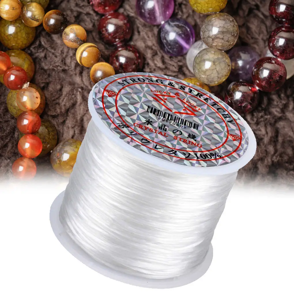 60/80/100m roll Elastic Beading Thread Jewelry DIY Beading Cord Wristband Bracelet Necklace Anklet Elastic Thread 5 colors
60/80/100m roll Elastic Beading Thread Jewelry DIY Beading Cord Wristband Bracelet Necklace Anklet Elastic Thread 5 colors