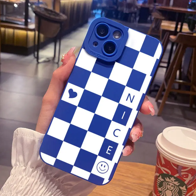 For iPhone 11 12 13 Pro Max X XR 7 8 Plus SE 2021 New Klein Blue Smiley Plaid Time Simple Smile Burgundy Phone Case
For iPhone 11 12 13 Pro Max X XR 7 8 Plus SE 2021 New Klein Blue Smiley Plaid Time Simple Smile Burgundy Phone Case