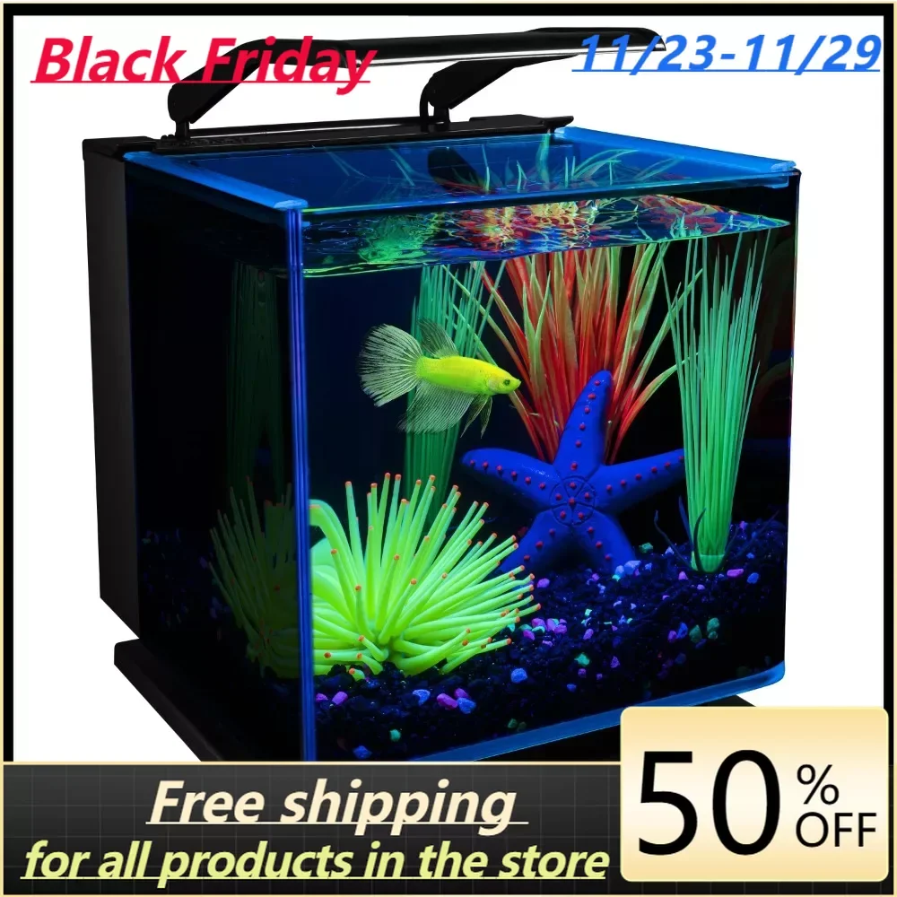 Betta Glass Aquarium Kit 3 Gallons, Includes LED Lighting And Filter
Betta Glass Aquarium Kit 3 Gallons, Includes LED Lighting And Filter