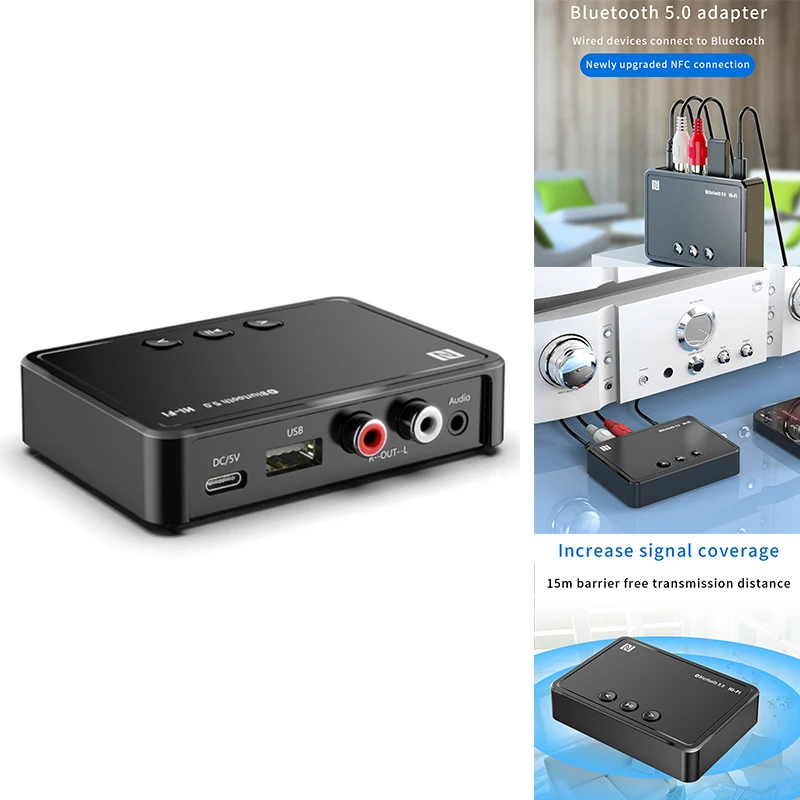 NFC Bluetooth 5 0 аудиоресивер 3 мм AUX RCA беспроводной адаптер поддерживает приложения/U