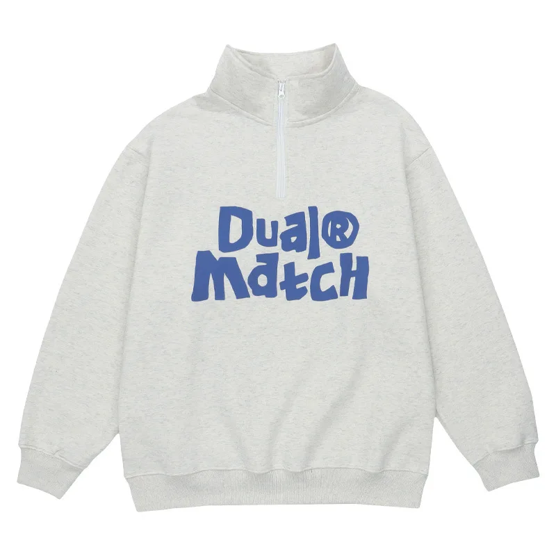 Autumn Youth Oversize Half Zipper Turtleneck Windproof Jacket Fashion Letter Print Couple Hoodie Men's Loose Fleece Sweatshirt
Autumn Youth Oversize Half Zipper Turtleneck Windproof Jacket Fashion Letter Print Couple Hoodie Men's Loose Fleece Sweatshirt