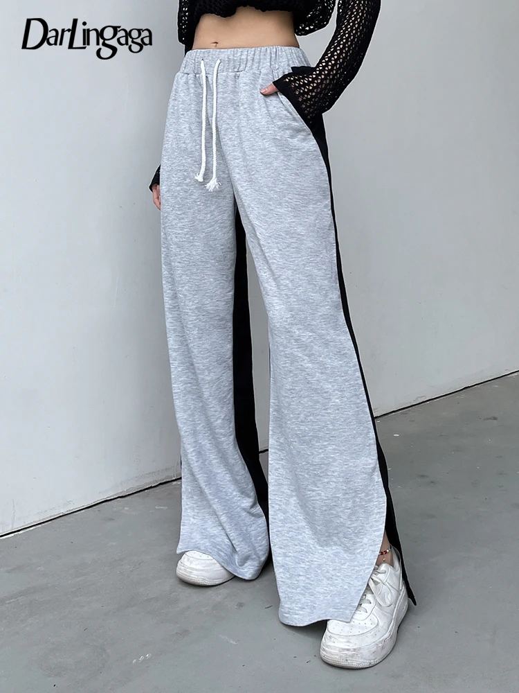 Darlingaga Casual Patchwork Elastic Waist Straight Sweatpants Harajuku Split Baggy Women's Pants Contrast Color Sporty Trousers
Darlingaga Casual Patchwork Elastic Waist Straight Sweatpants Harajuku Split Baggy Women's Pants Contrast Color Sporty Trousers