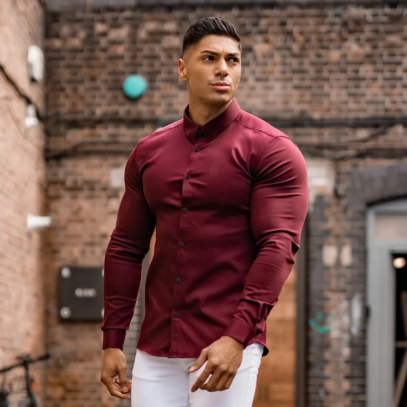 Male Social Business Dress Shirt 2022Men Fashion Brand Men Fitness Sports Clothing Casual long Sleeve Solid Shirt Super Slim Fit
Male Social Business Dress Shirt 2022Men Fashion Brand Men Fitness Sports Clothing Casual long Sleeve Solid Shirt Super Slim Fit