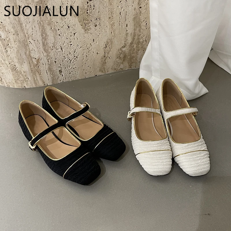 SUOJIALUN 2023 Spring New Brand Women Mary Jane Shoes Square Low Hee Round Toe Shallow Ballet Mujer Female Ballerina Shoes
SUOJIALUN 2023 Spring New Brand Women Mary Jane Shoes Square Low Hee Round Toe Shallow Ballet Mujer Female Ballerina Shoes