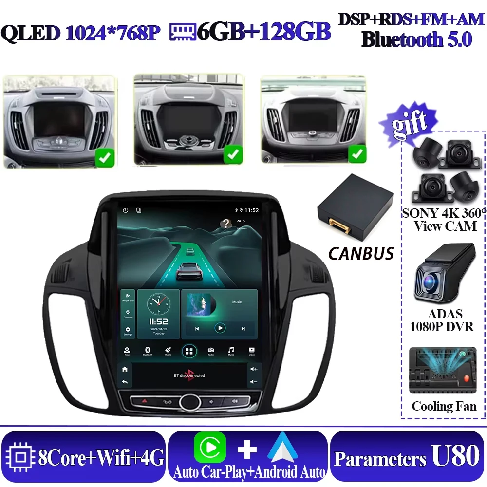 Автомагнитола Android 16 для Ford Kuga 2, Escape 3 2012-2019, Android 13, беспроводной CarPlay, 2 Din, GPS-навигация, Bluetooth
Автомагнитола Android 16 для Ford Kuga 2, Escape 3 2012-2019, Android 13, беспроводной CarPlay, 2 Din, GPS-навигация, Bluetooth