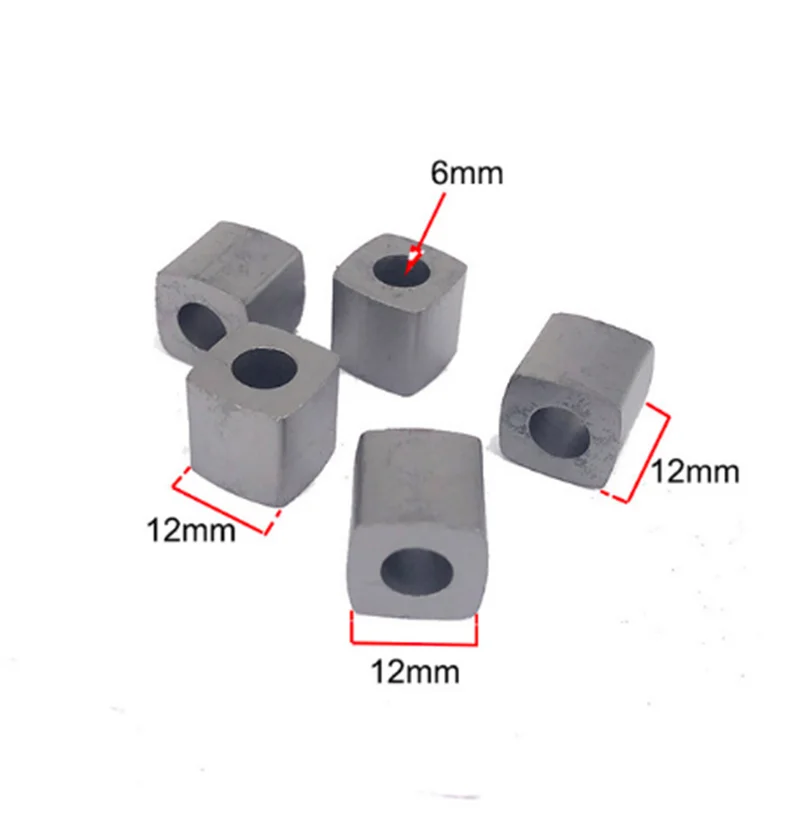 

YG8 Tungsten Carbide Power Feed Contact W12*L12*H12*Hole6mm Conductive Block for EDM Wire Cutting Machine