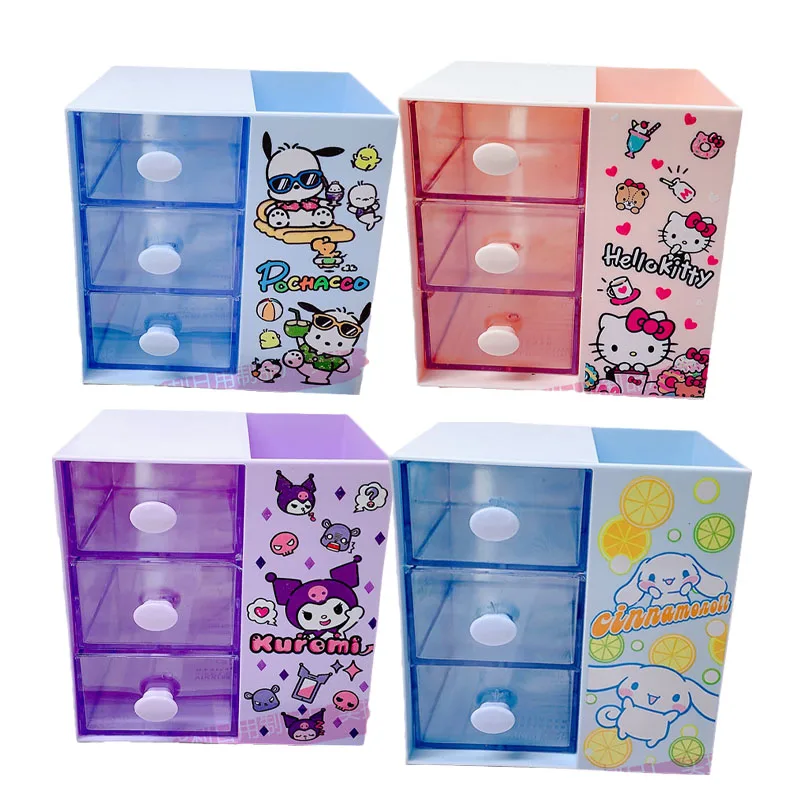 Kawaii Kuromi My Melody Cinnamoroll Multifunctional Drawer Type Desktop Storage Box Anime Sanrioed Girl's Heart Pen Holder
Kawaii Kuromi My Melody Cinnamoroll Multifunctional Drawer Type Desktop Storage Box Anime Sanrioed Girl's Heart Pen Holder