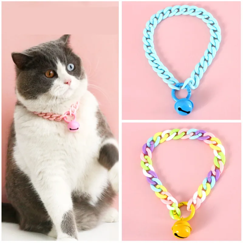 Adjustable Dog Cat Candy Color Chain Collar with Bell Necklace Pet Accessory Pet Collars Cats Necklace Punk Cool Puppy Chain
Adjustable Dog Cat Candy Color Chain Collar with Bell Necklace Pet Accessory Pet Collars Cats Necklace Punk Cool Puppy Chain
