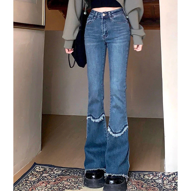 Gradient Slightly Flared Jeans Women's Pants Fashion High Waist Skinny Vintage Denim Jeans Ladies High Street Burr Trousers
Gradient Slightly Flared Jeans Women's Pants Fashion High Waist Skinny Vintage Denim Jeans Ladies High Street Burr Trousers