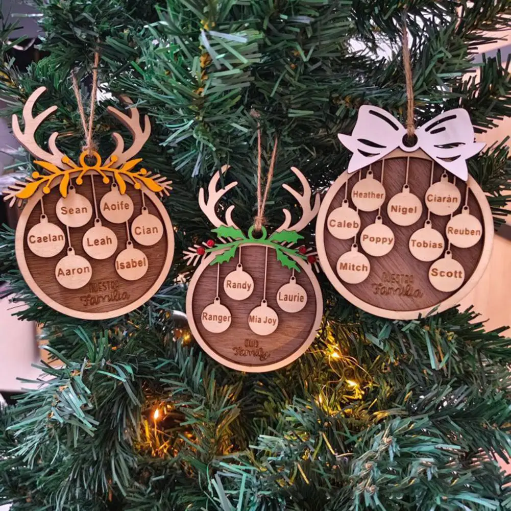 Рождественские деревянные украшения, полезные легко повесить легкие персонализированные рождественские украшения для семьи на Рождество
Рождественские деревянные украшения, полезные легко повесить легкие персонализированные рождественские украшения для семьи на Рождество
