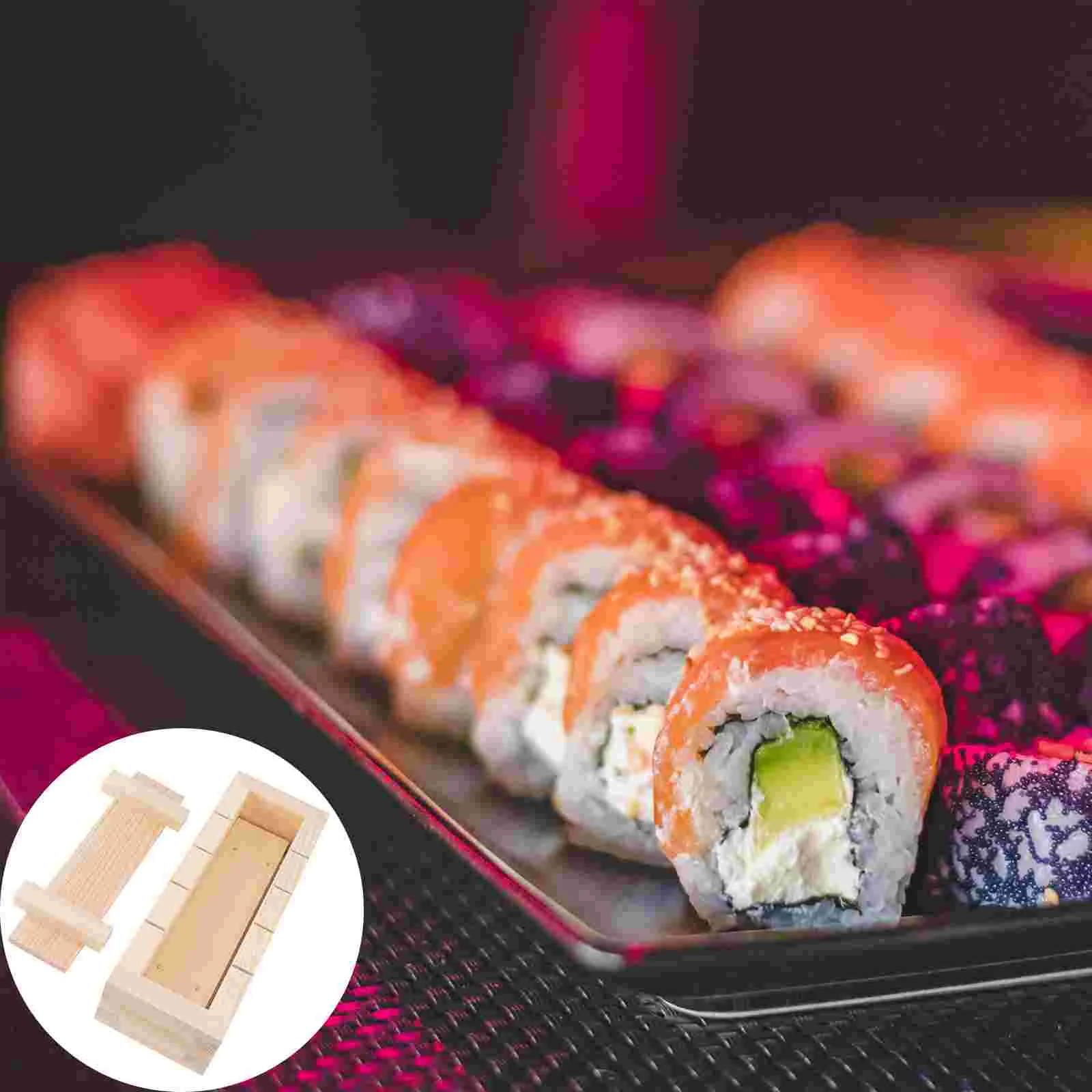 Sushi Mold Rice Maker Press Box Making Oshizushi Kit Wood Set Molds Wooden Tools Rectangular Musubi Rollmolder Cake Mould Roller
Sushi Mold Rice Maker Press Box Making Oshizushi Kit Wood Set Molds Wooden Tools Rectangular Musubi Rollmolder Cake Mould Roller