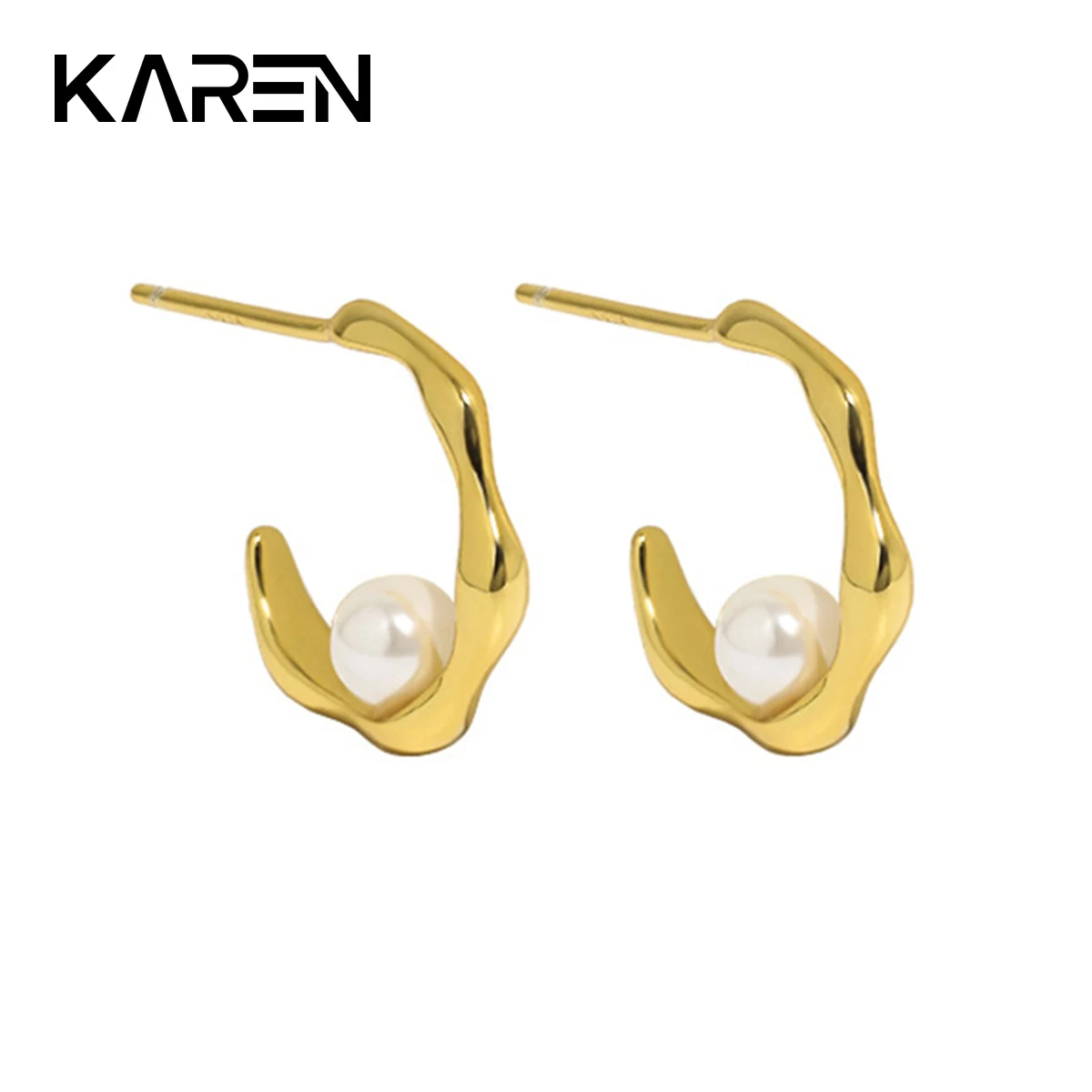 KAREN 925 Sterling Silver Minimalist Niche Design Inlaid with Pearl Texture Earrings for Women
KAREN 925 Sterling Silver Minimalist Niche Design Inlaid with Pearl Texture Earrings for Women