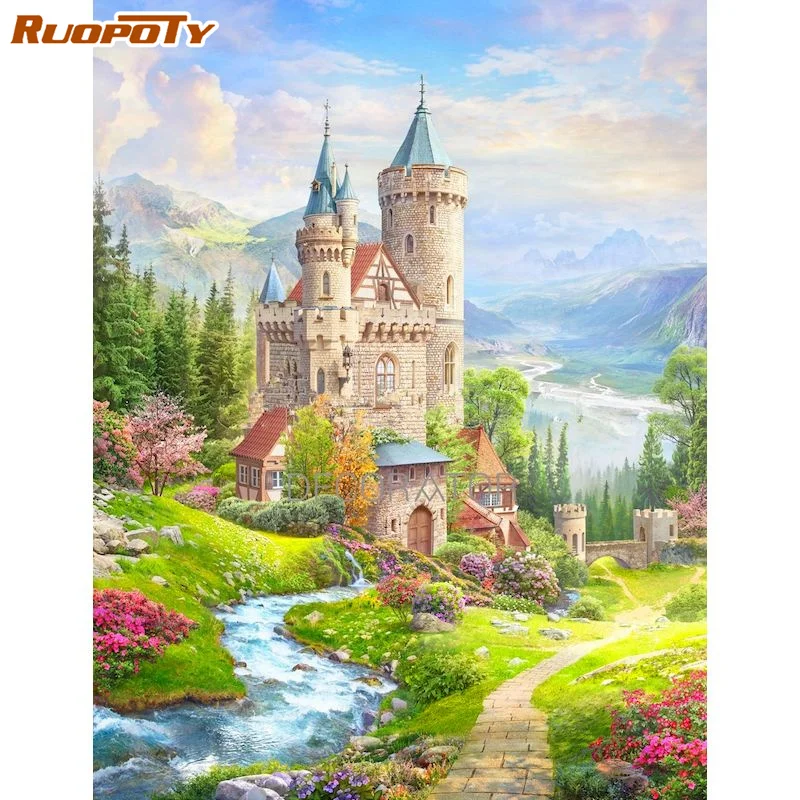 RUOPOTY 60x75cm Oil Painting By Numbers For Adults Canvas Drawing DIY Frameless Picture Paint By Numbers Castle Home Decor
RUOPOTY 60x75cm Oil Painting By Numbers For Adults Canvas Drawing DIY Frameless Picture Paint By Numbers Castle Home Decor