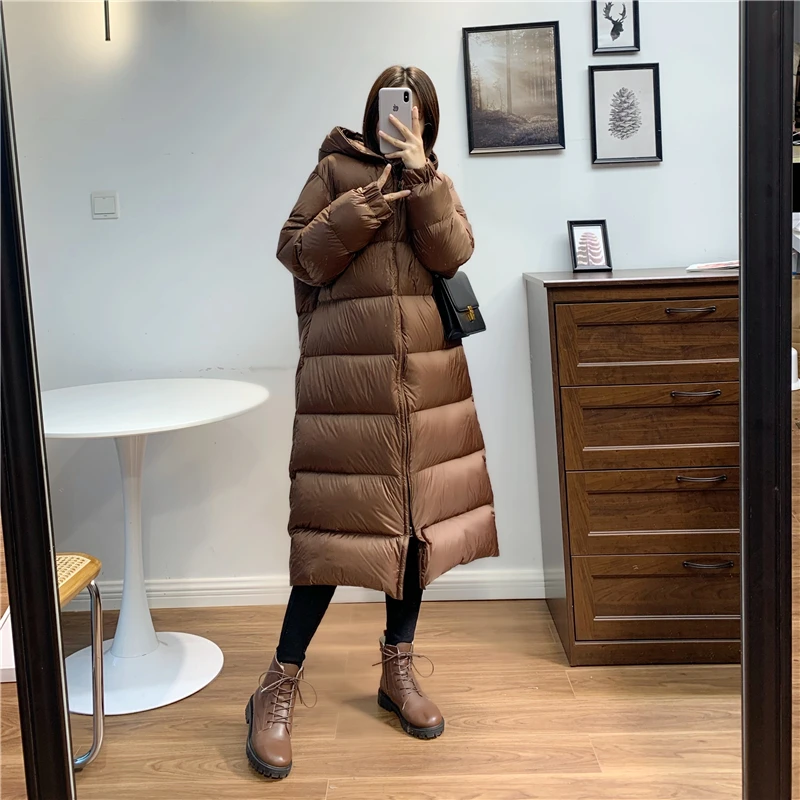 Women 2022 Winter Fashion White Duck Down Jackets Female Long Hooded Down Coats Ladies Solid Color Thicken Warm Outerwear K06
Women 2022 Winter Fashion White Duck Down Jackets Female Long Hooded Down Coats Ladies Solid Color Thicken Warm Outerwear K06