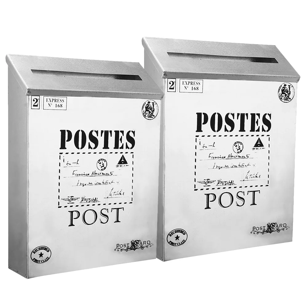 2 Pcs Tin Mailbox Home Outdoor Retro Style Wall Mounted Mailboxes House Household Rural Hanging Organizer Iron
2 Pcs Tin Mailbox Home Outdoor Retro Style Wall Mounted Mailboxes House Household Rural Hanging Organizer Iron