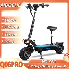 5600W Powerful Electric Scooter Brushless Double Motor with Seat 90Km Range Max Speed 80KM/H Folding Electric Kick Scooter