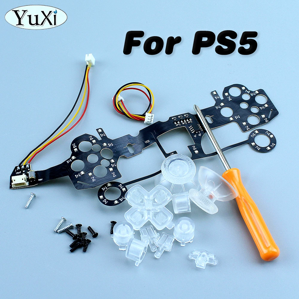 For PS5 Controller DIY Color Light Board Colorful Switch Luminated D-pad Thumbsticks Button Key LED Kit For Playstation 5
For PS5 Controller DIY Color Light Board Colorful Switch Luminated D-pad Thumbsticks Button Key LED Kit For Playstation 5