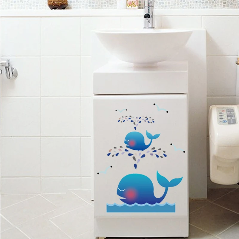 Cartoon cute whale wall stickers living room cupboard Home Decor kids room Decal waterproof Removable toilet stickers decoration 
Cartoon cute whale wall stickers living room cupboard Home Decor kids room Decal waterproof Removable toilet stickers decoration