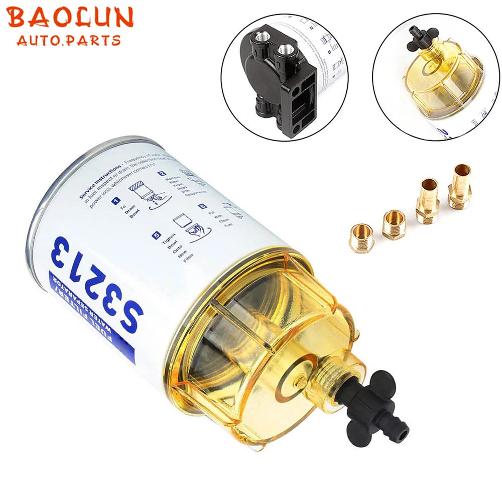 BAOLUN Fuel Filter Water Separator Assembly Outboard S3213 For Mercury Quicksilver OMC Marine Engine Boat 10 Micron Kit
BAOLUN Fuel Filter Water Separator Assembly Outboard S3213 For Mercury Quicksilver OMC Marine Engine Boat 10 Micron Kit