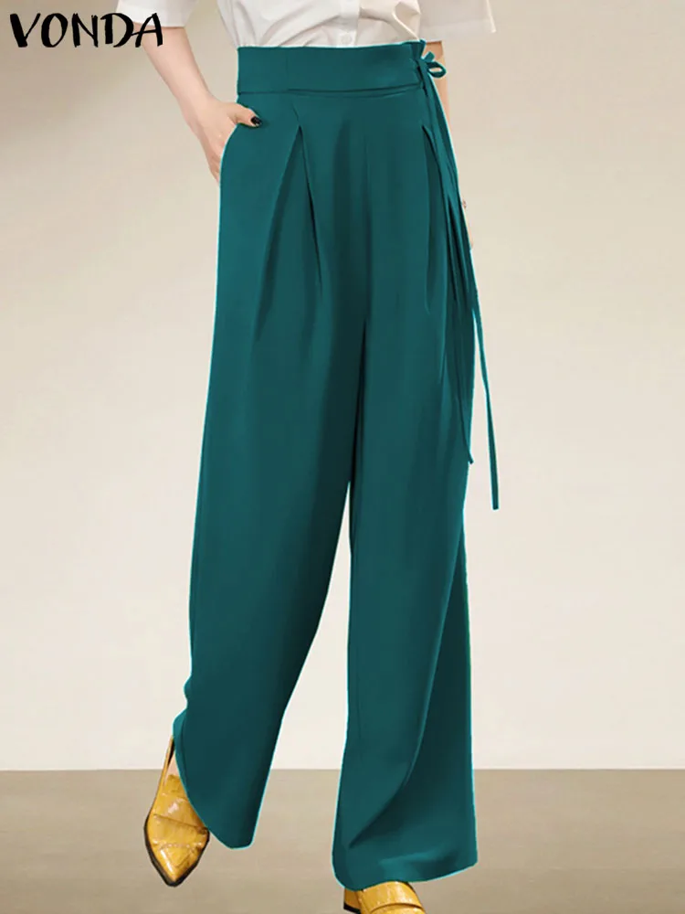 Elegant VONDA Women Long Pants Summer High Waist Pleated Pockets Bottoms 2023 Streetwear Casual Loose Solid Color Pants Feminina
Elegant VONDA Women Long Pants Summer High Waist Pleated Pockets Bottoms 2023 Streetwear Casual Loose Solid Color Pants Feminina