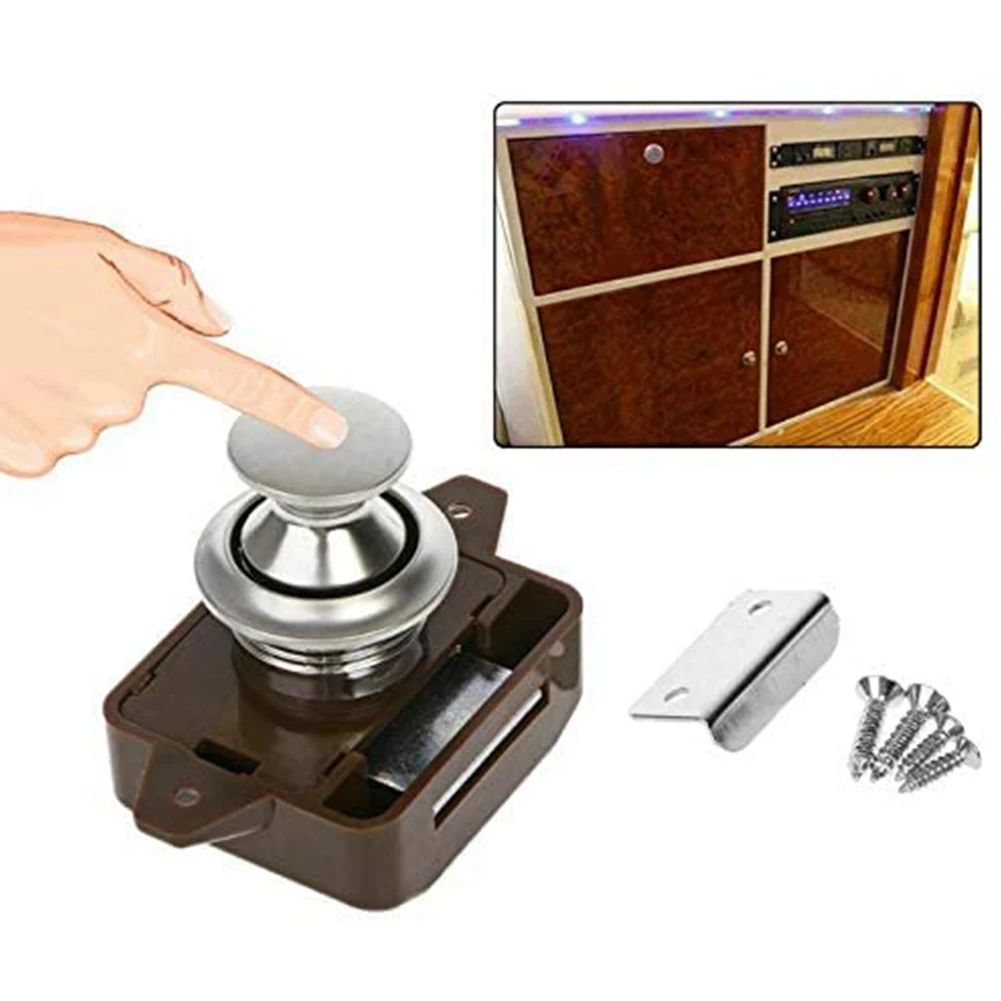 Push Button Catch Lock Cupboard Door Motorhome Cabinet Camper Caravan Latch Knob Door Hardware Indoor Furniture Door Locks
Push Button Catch Lock Cupboard Door Motorhome Cabinet Camper Caravan Latch Knob Door Hardware Indoor Furniture Door Locks