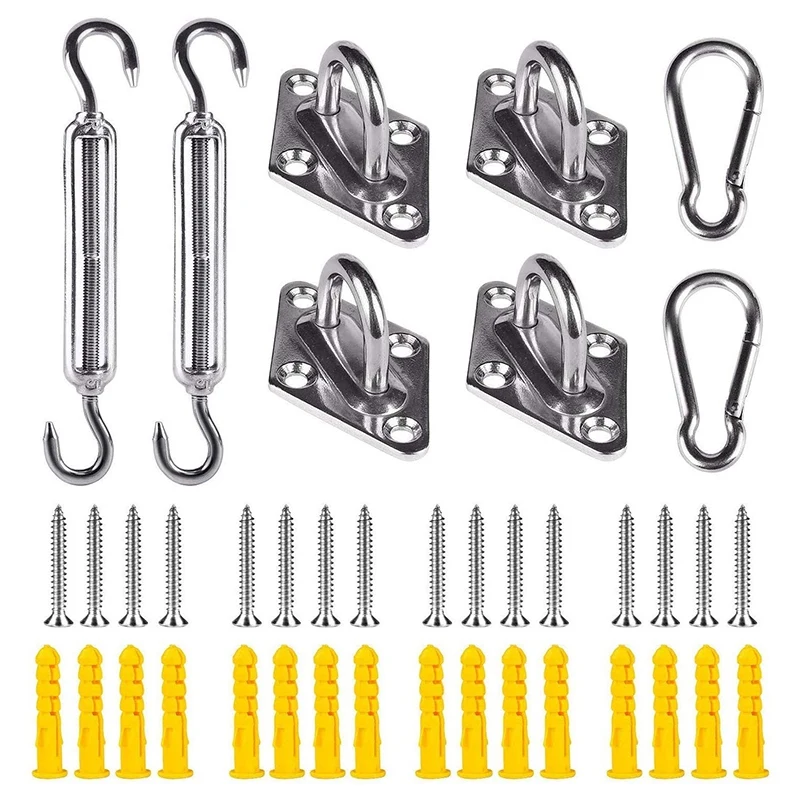 Shade Sail Hardware Kit for Rectangle/Triangle Sun Shade Sails M5 Mounting Hanging Installation Accessory
Shade Sail Hardware Kit for Rectangle/Triangle Sun Shade Sails M5 Mounting Hanging Installation Accessory