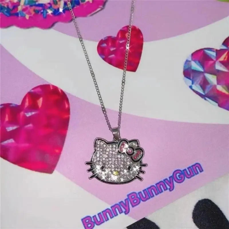 Мультяшное ожерелье Hello Kitty с полностью алмазным бантом, ожерелье, цепочка на ключицы, бижутерия для девушек, ожерелье с котом КТ, цепочка до ...
Мультяшное ожерелье Hello Kitty с полностью алмазным бантом, ожерелье, цепочка на ключицы, бижутерия для девушек, ожерелье с котом КТ, цепочка до ...