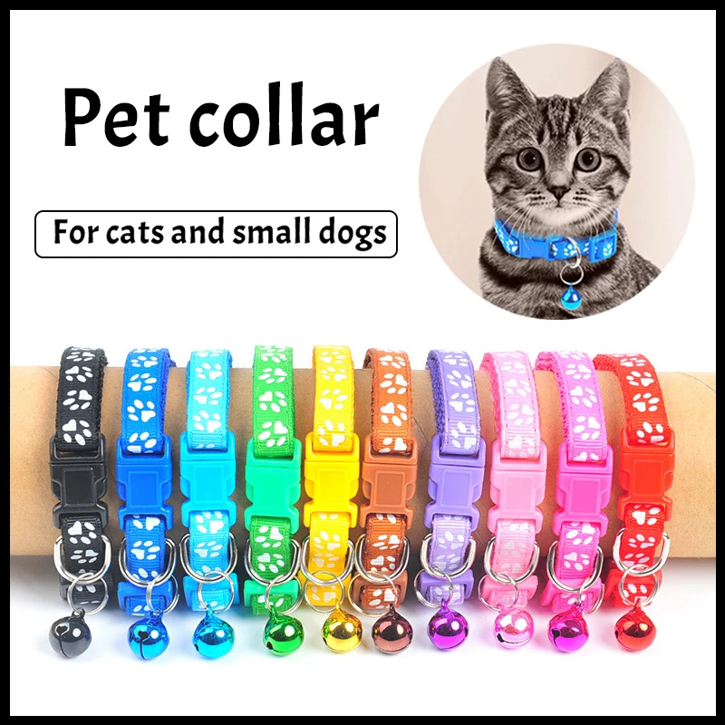 Cute Bell Pet Collar Teddy Pomeranian Dog Cartoon Footprint Adjustable Collar Hanging Bell Cat Necklace Accessories Cat Collars
Cute Bell Pet Collar Teddy Pomeranian Dog Cartoon Footprint Adjustable Collar Hanging Bell Cat Necklace Accessories Cat Collars