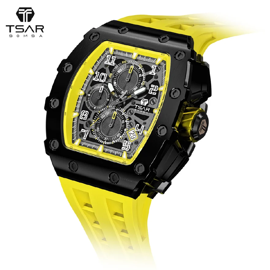 Watches for Men TSAR BOMBA Tonneau Wristwatch Waterproof Chronograph Japan Quartz Clock Luxury Fashion Mens Watch
Watches for Men TSAR BOMBA Tonneau Wristwatch Waterproof Chronograph Japan Quartz Clock Luxury Fashion Mens Watch